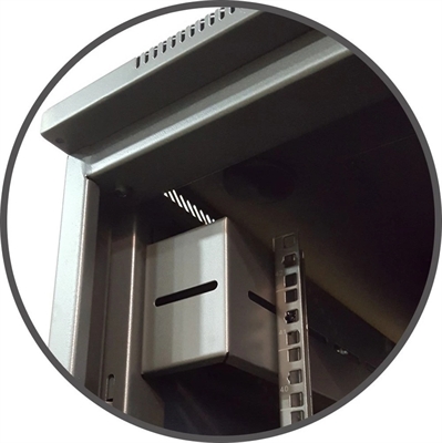 FE7319-45-02 Negro-Gabinete de Piso para Servidor de 45U-Vista Final Abierta