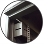 FE7319-45-02 Negro-Gabinete de Piso para Servidor de 45U-Vista Final Abierta