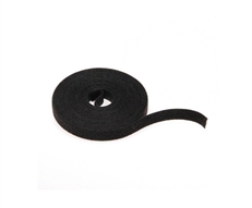 Leviton 43115-015  - Rollo de Cinta de Velcro Negro para Gestión de Cables, Longitud de 15 Pies, Ancho de 0.5 Pulgadas, Reutilizable, Clasificación para Redes y Multimedia