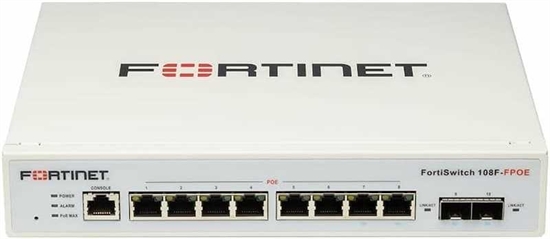 Fortinet FortiSwitch 108F-FPOE-Switch-managed-8 Front View 1