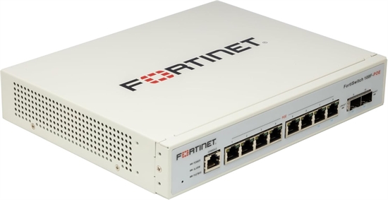 Fortinet FortiSwitch 108F-POE-Switch-managed-8 10-100-1000 PoE 2 Gigabit SFP-side Front View 2