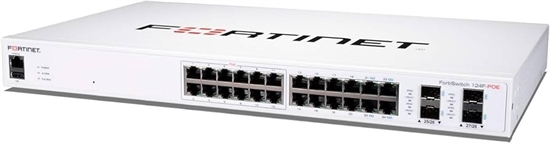 Fortinet FortiSwitch 124F-POE-Switch-managed-12-10-100-1000 Front View 2