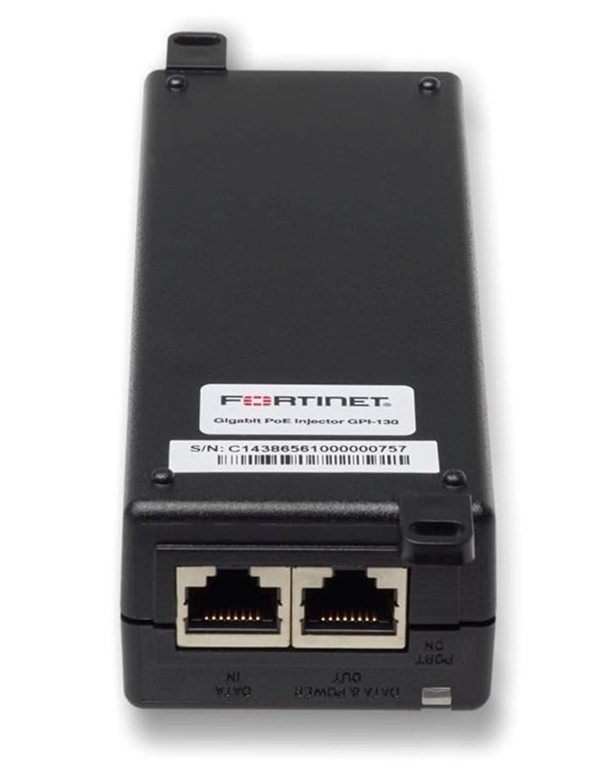 Inyector-PoE-Gigabit-Fortinet-GPI-130-Vista Posterior Angulada
