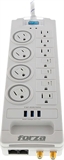 Forza FSP-1011USBW - Surge Protectors, 11 Outlets, 3 USB Ports, Coaxial, Ethernet 110V-220V, 15A/7A, 1800 Joules Forza FSP-1011USBW - Surge Protectors, 11 Outlets, 3 USB Ports, Coaxial, Ethernet 110V-220V, 15A/7A, 1800 Joules