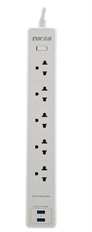 Forza FSP-512USBW - Surge Protectors, 5 Outlets, 2 USB Ports,110V-220V, 10A/7A, 1200 Joules