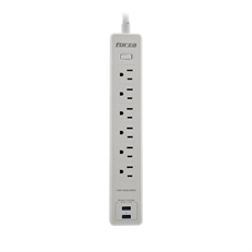 Forza FSP-612USBW - Surge Protectors, 6 Outlets, 2 USB Ports,110V-220V, 15A/7A, 1200 Joules
