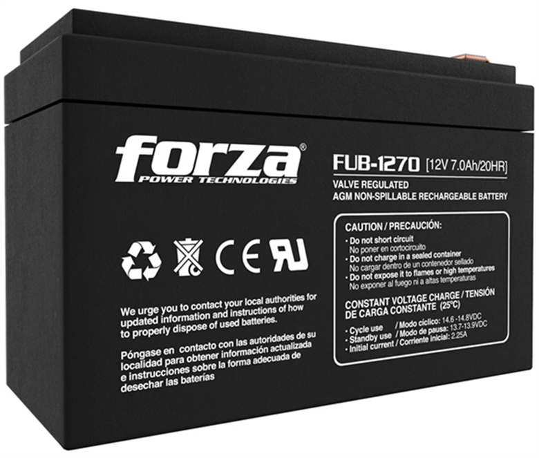 Forza FUB-1270 UPS Battery Isometric View