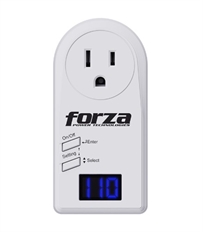 Forza FVP-1201LCD - Protector de Voltaje, 1 Salida, 110-120 V, 990 J/1800 W, Rotación de 350