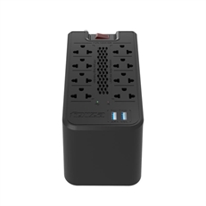 Forza FVR-1222USB - Protector de Voltaje, 8 Salidas, 110V/120V, 1200VA/600W, 320 Joules