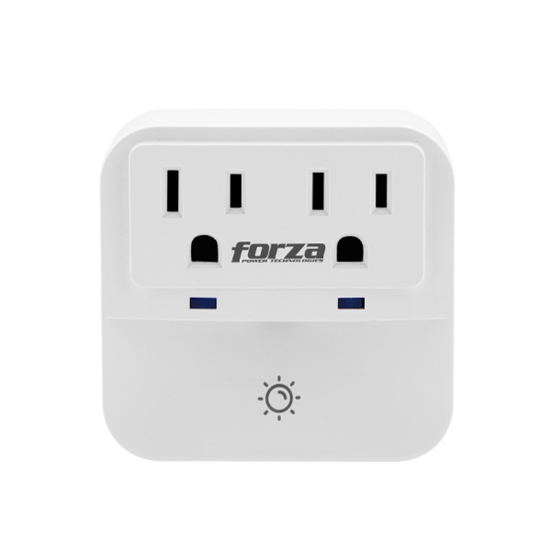 Forza FWT-201 Wall Surge Protector 2 Outlets Front View