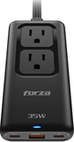 Forza PS-235USBC  - Adapter Charger, 2 Outlets, 1 USB Type-A, 2 USB Type-C, 100V/240V