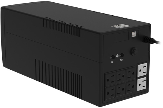 Forza UPS Line interactive 600 Watt 1200 VA AC 110 120 V Software Forza Rear View 3