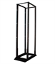 FR1924-45-02 Rack-de-Piso-Abierto-de-4-Postes-45U-Ajustable-Negro-Vista-Frontal