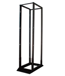 Quest Manufacturing  - Rack de Piso Abierto 4 Postes, Altura 2.13m, Capacidad 45U, Rieles con Profundidad Ajustable 0.61m a 0.91m, Capacidad de Carga 771kg