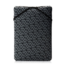 HP Protective - Funda para portátil, negra/geométrica, reversible de neopreno, 15,6"
