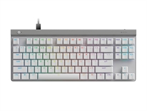 Logitech G G515 TKL - Teclado Gaming, Mecánico, Switch GL Táctil, Cableado, USB, RGB, Inglés, Blanco