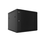 Nexxt Solutions NPC-F6U66B - Gabinete de Pared con Puerta de Vidrio Templado, Ensamblado, 6U, 600mm