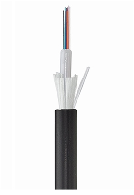 GFOM4UNI12LU-ECA Negro-Cable de Fibra Optica Multimodo OM4 12 Hilos Universal LSZH-Vista Frontal