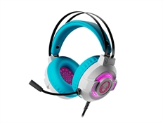 Xtech Ghost Spider Edition - Headset, Stereo, On-ear headband, Wired, 3.5mm, 20Hz-20KHz, White and Light Blue