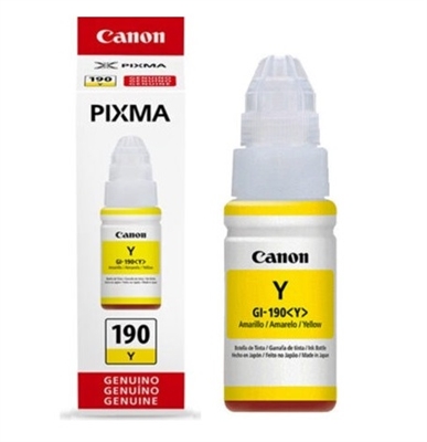 GI-190Y Yellow-Ink Refill Bottle 70ml-Front View-Box