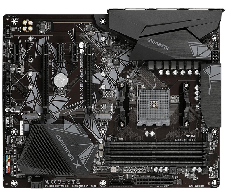 Gigabyte B550 Gaming X V2 Top View