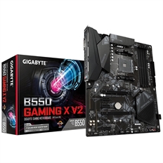 Gigabyte B550 Gaming X V2  - Motherboard, AMD AM4, ATX, USB 2.0, USB 3.1, M.2, SATA 6Gb/s, PCI-E 4.0, PCI-E 3.0, 128 GB at up to 4733MHz DDR4 Max Memory