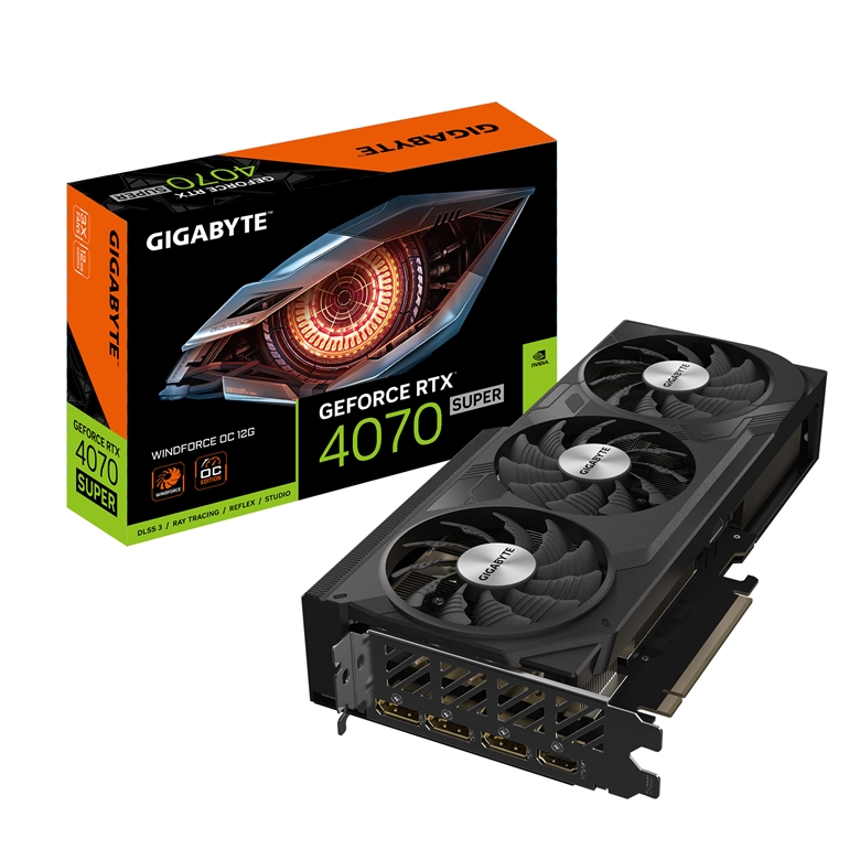 Gigabyte GeForce RTX 4070 SUPER WINDFORCE OC package view