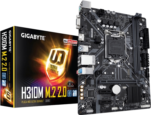 Gigabyte H310M M.2 Front view