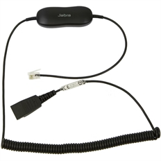 Jabra GN1216 (Enroscado) - Cable de Audio, Adaptador, RJ-9 (Solo para la línea de teléfonos de mesa Avaya one-X 9600 y 1600)  a QD (Funciona con todos los Headsets QD de Jabra), 2M, Negro