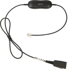 Jabra GN1216 - Cable de Audio, Adaptador, RJ-9 (Solo para la línea de teléfonos de mesa Avaya one-X 9600 y 1600)  a QD (Funciona con todos los Headsets QD de Jabra), 0.8M, Negro