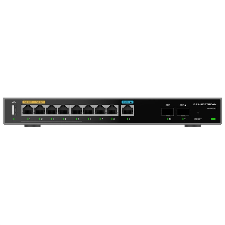 Grandstream GWN7003 Router Puertos PoE Multi-WAN VPN Vista de Frente 2