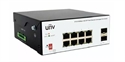 Gris-Switch Industrial PoE de 8 Puertos-Vista Diagonal