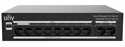 Gray-Uniview 8 Port PoE Cloud Managed Switch with 2 Gigabit Ports-Front View