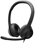 Logitech H390 - Headset, Stereo, On-ear headband, Wired, USB-C, 20 Hz - 20KHz, Black