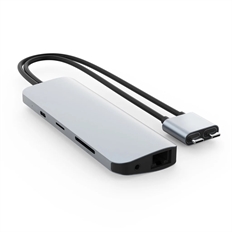 Targus HyperDrive VIPER - Hub 10-en-2 USB-C, Doble HDMI 4K 60Hz, Ethernet Gigabit, 3 USB-A, SD/MicroSD, Carga PD 60W, Plata