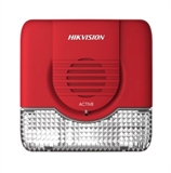 Hikvision HF-CSS1  - Sirena Estroboscópica Convencional, Sistema 2 Hilos, Alimentación 24VDC, Alerta Dual con Base, Rojo