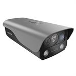 Hikvision  - 4MP Fusion Flame & Smoke Detection Turret IP Security Camera with Triple-Band Infrared Pyroelectric Sensor, PoE+ & LAN Power, 2 Alarm In/Out, Built-in Mic & Speaker, Two-Way Audio, IP66, Gray