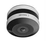 Hikvision  - 4MP Visual Smoke Detection Fisheye Network Camera with Built-in 85dB Audio Alarm, 15m IR Night Vision, PoE, MicroSD Slot, White