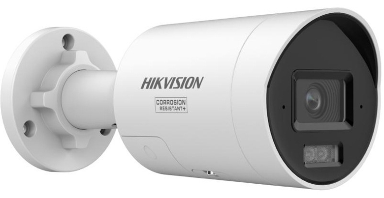 Hikvision - 4 MP Smart Hybrid Light with ColorVu Fixed Mini Bullet Network Camera - right side view