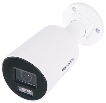 Hikvision - 4 MP Smart Hybrid Light with ColorVu Fixed Mini Bullet Network Camera - left side view