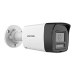 Hikvision  - 3K 5MP Cámara de Seguridad Bala Análoga con Audio Bidireccional y 20m Smart Hybrid Light, Lente Fijo, Sirena de Disuasión Activa y Estrobo, IP67, Blanco