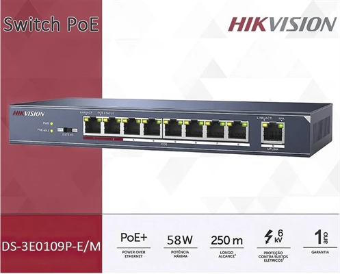 Hikvision DS-3E0109P-E Switch Caracteristicas