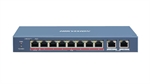 Hikvision DS-3E0310HP-E - Switch, 8 Puertos, PoE No Administrado, 5.60 Gbps