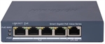 Hikvision DS-3E1505P-EI/M - Smart PoE Switch, 4 Ports, Gigabit Ethernet, 10Gbps