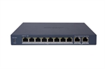 Hikvision DS-3E1510P-EI/M - Switch, 8 Puertos, Switch Inteligente, 20 Gbps