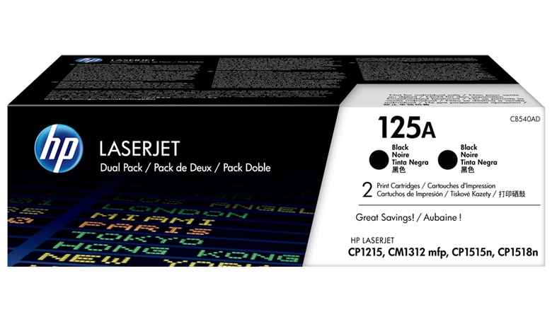 HP 125A Toner Cartridges Dual Pack Black