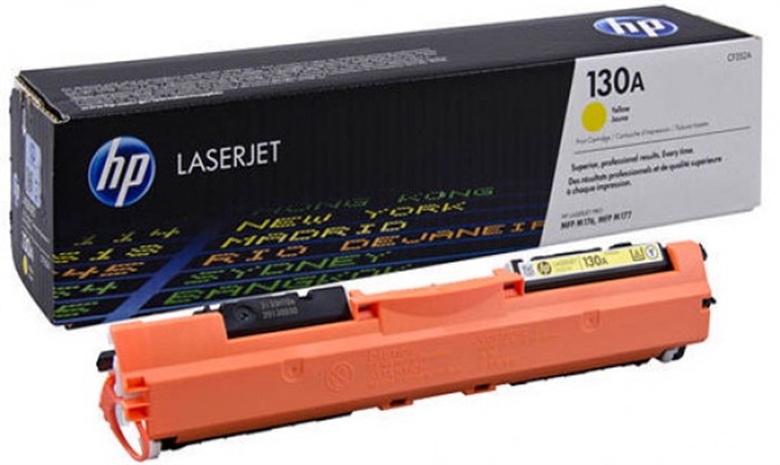 HP 130A Ink Cartridges - Yellow Front View