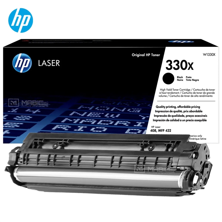 HP-330X-Black-High Yield Toner Cartridge-Box-Cartridge