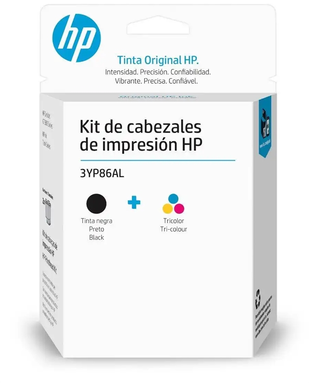 HP 3YP86AL Kit de Cabezales de Impresora Negro y Tricolor