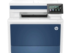 HP Color LaserJet Pro MFP 4303dw - Laser Printer, Wireless, Color, White with Blue